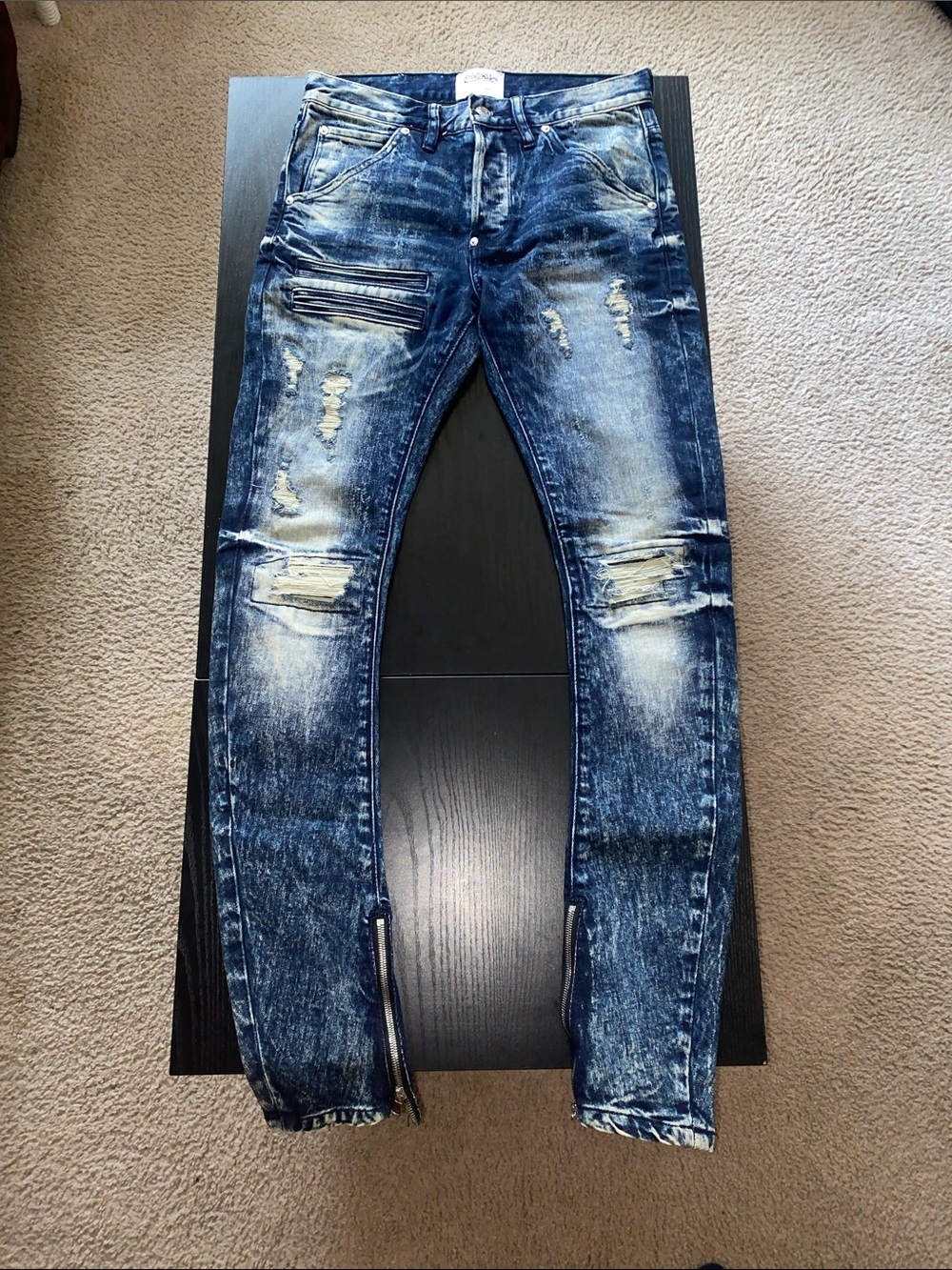 Mens biker jeans